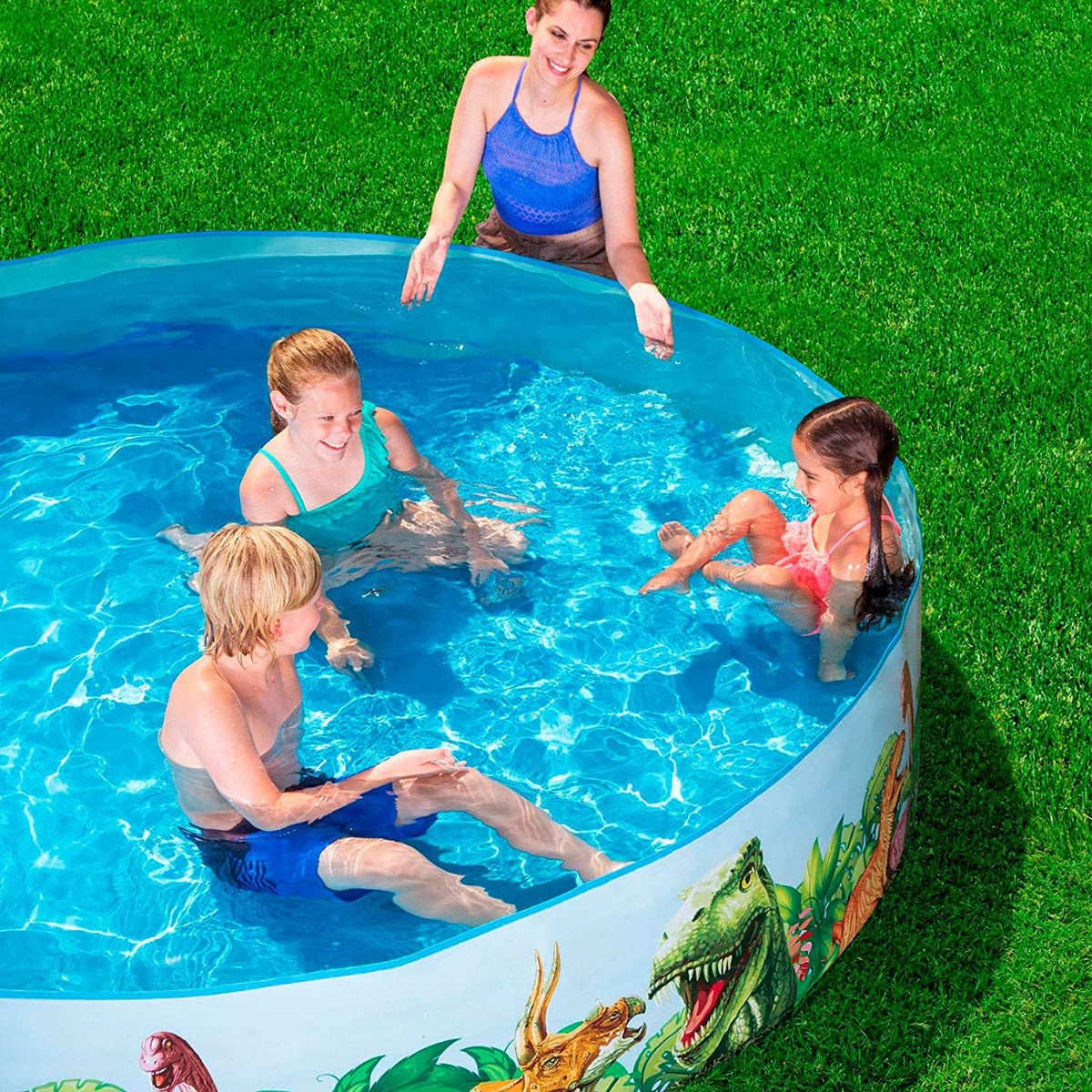 PISCINA RIGIDA DINOSAURI 244X244X46CM