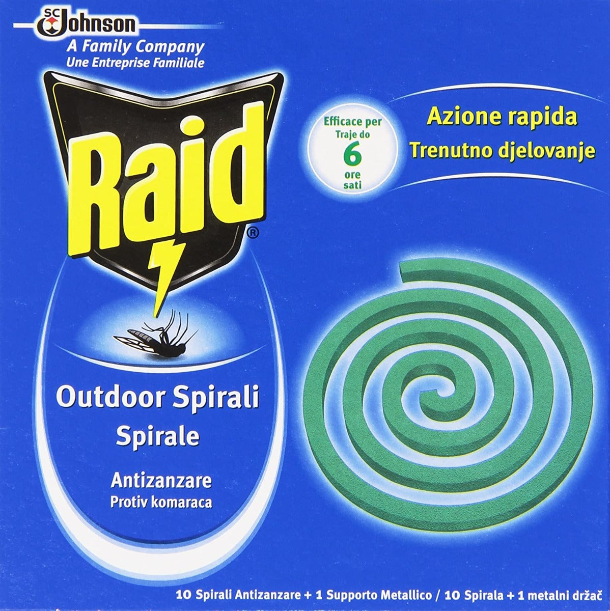 10 SPIRALETTE ANTIZANZARE RAID