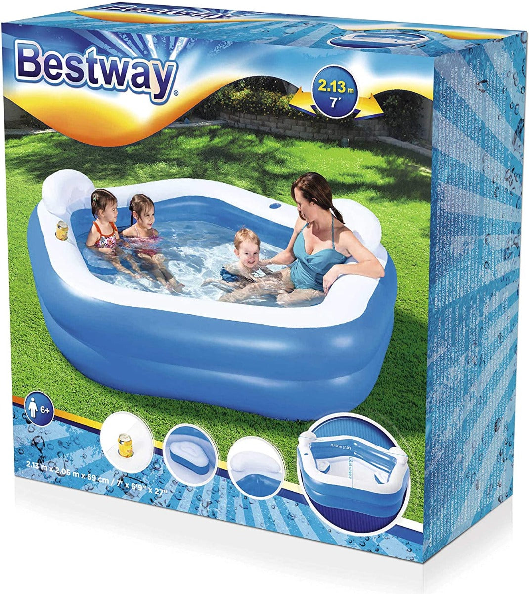 PISCINA FAMILY GONFIABILE 213X206X69CM