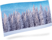 SFONDO POSTER FORESTA INNEVATA 150X75CM