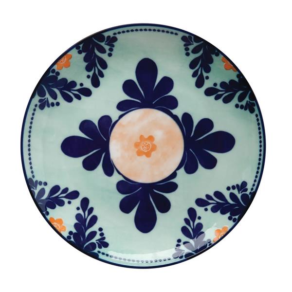 PIATTO PIANO IN MAIOLICA 20CM TEAL