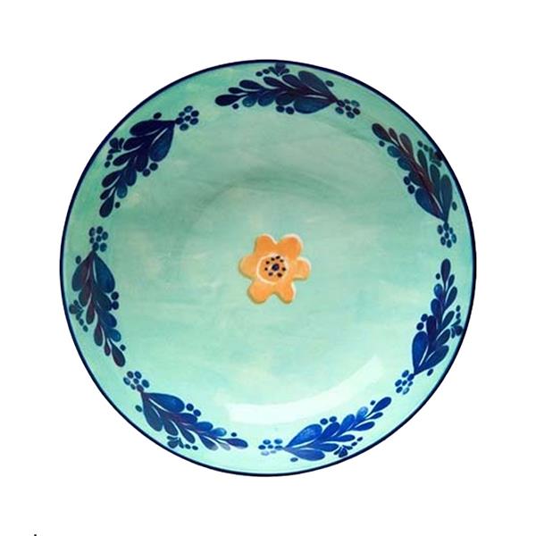 CIOTOLA IN MAIOLICA 20CM TEAL
