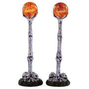 LANTERNA ILLUMINATA CON TESCHI - LIGHTED LANTERN BONE POST