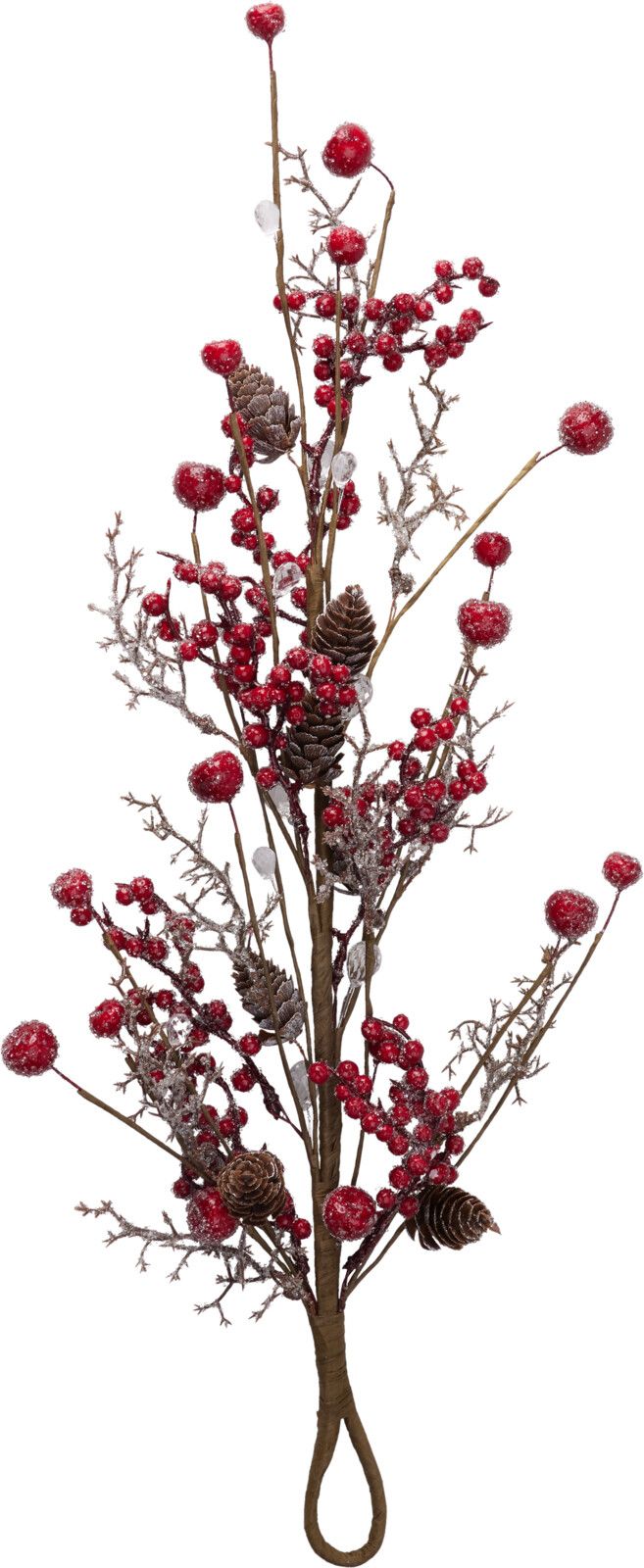 Ramo decorativo con bacche rosse, 56 cm