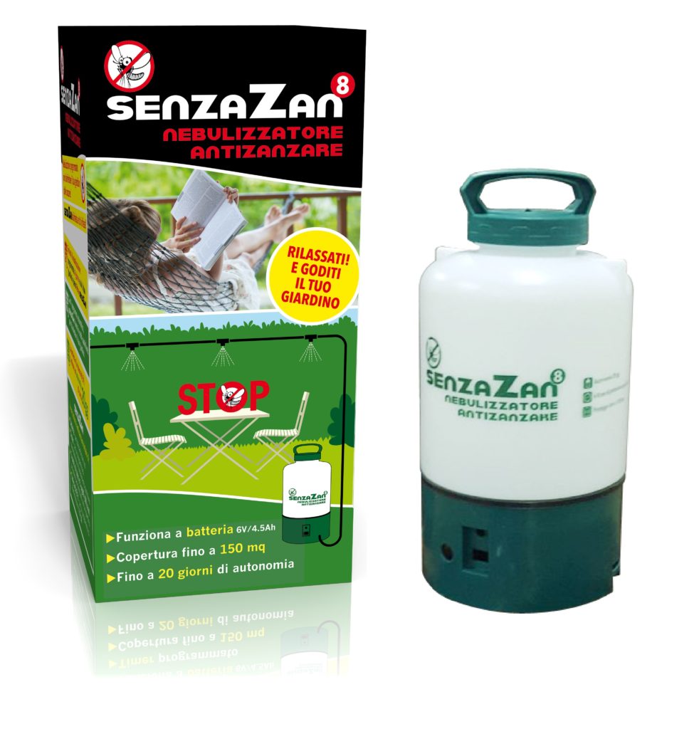 SENZAZAN NEBULIZZATORE ANTIZANZARE CON BATTERIA 8 LITRI