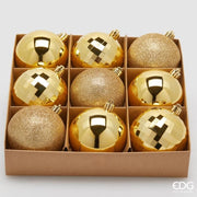 Confezione 9 Palline di natale D.8 Oro