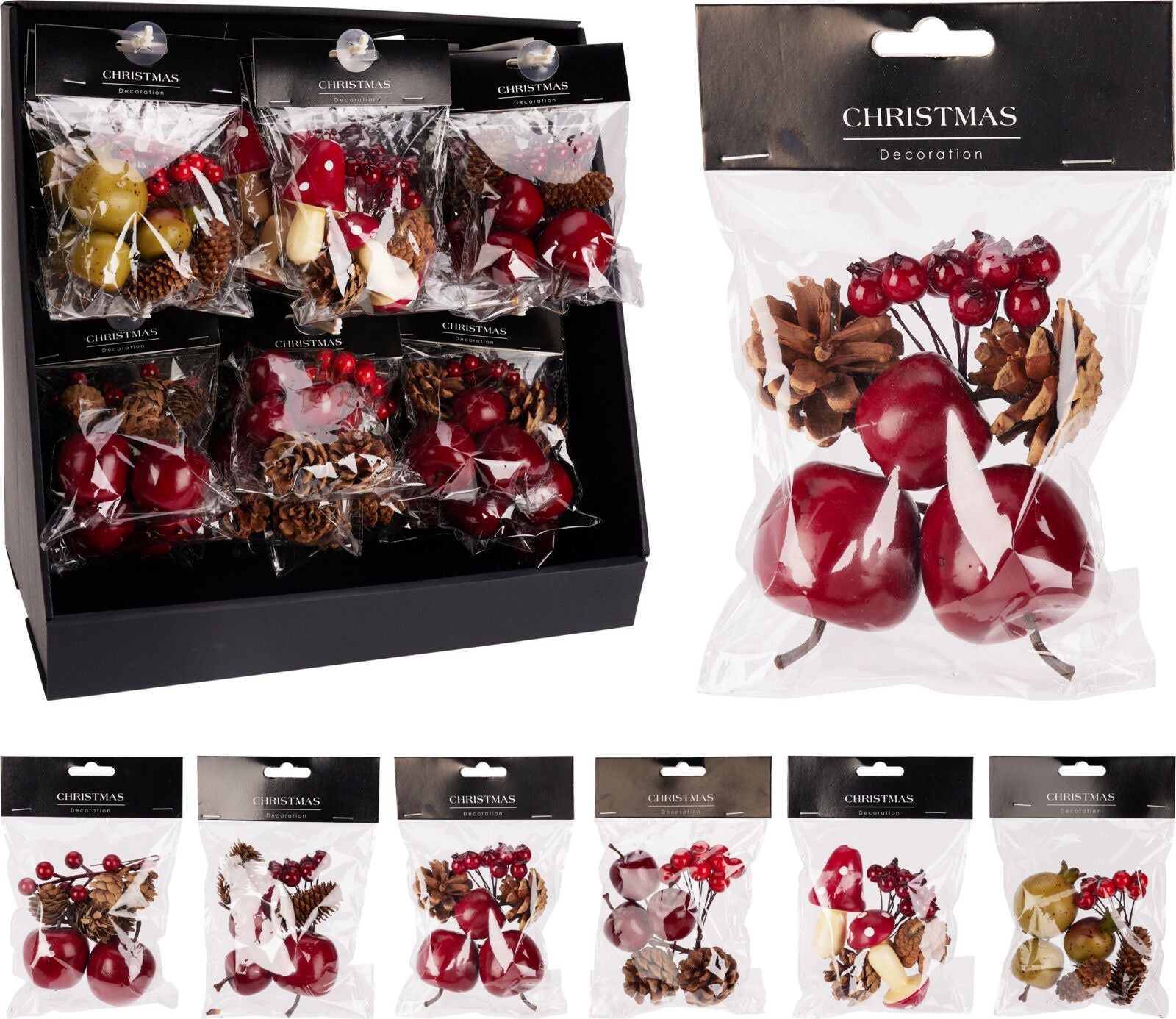 Set Decorazioni Autunnali Assortite Rosso/Marrone