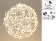 Sfera luminosa a LED, 300 LED, 25 cm, luce bianco caldo