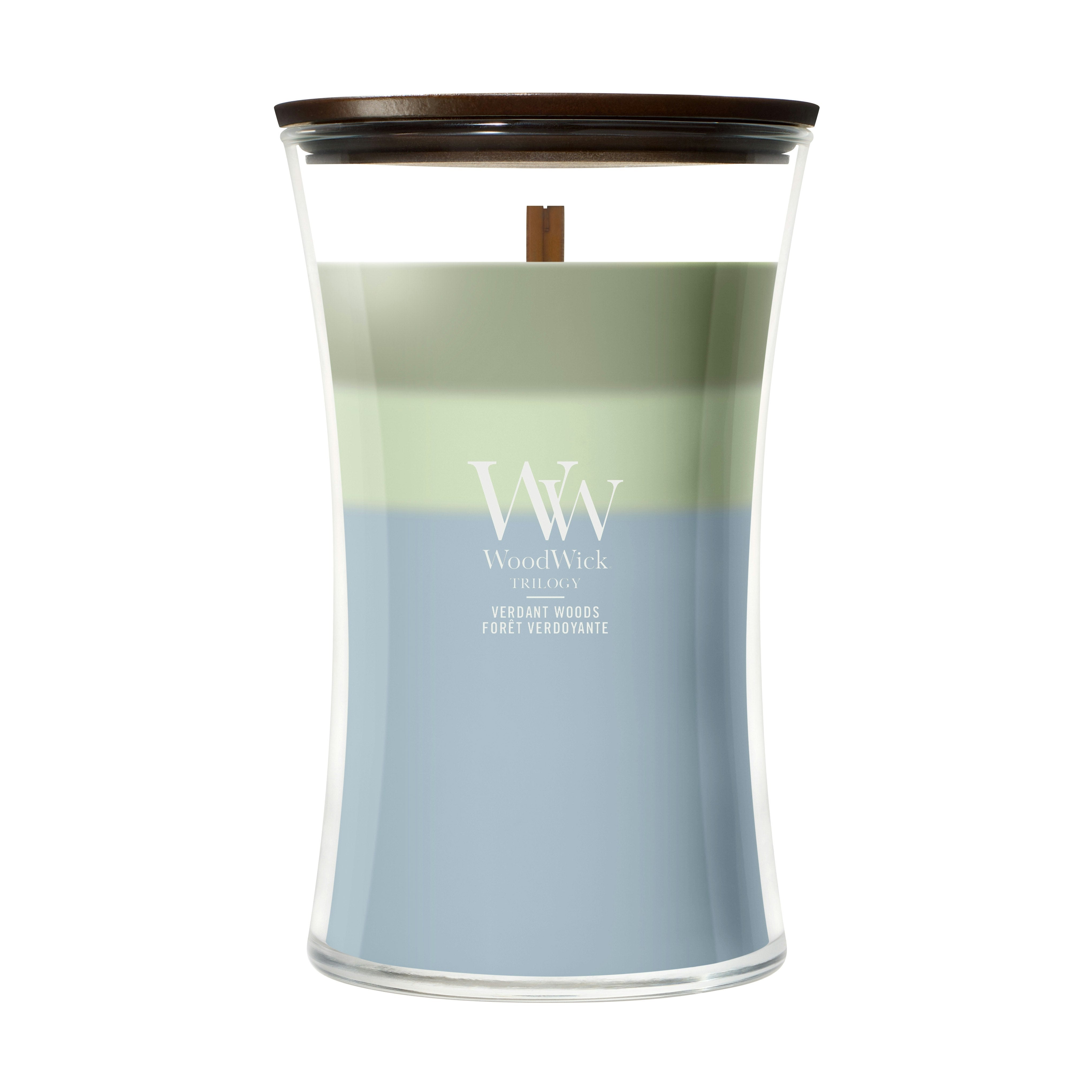 Candela Trilogy Verdant Woods 609g Verde Azzurro Woodwick