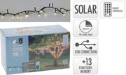 Catena luminosa ricaricabile, 560 LED, luce bianco caldo