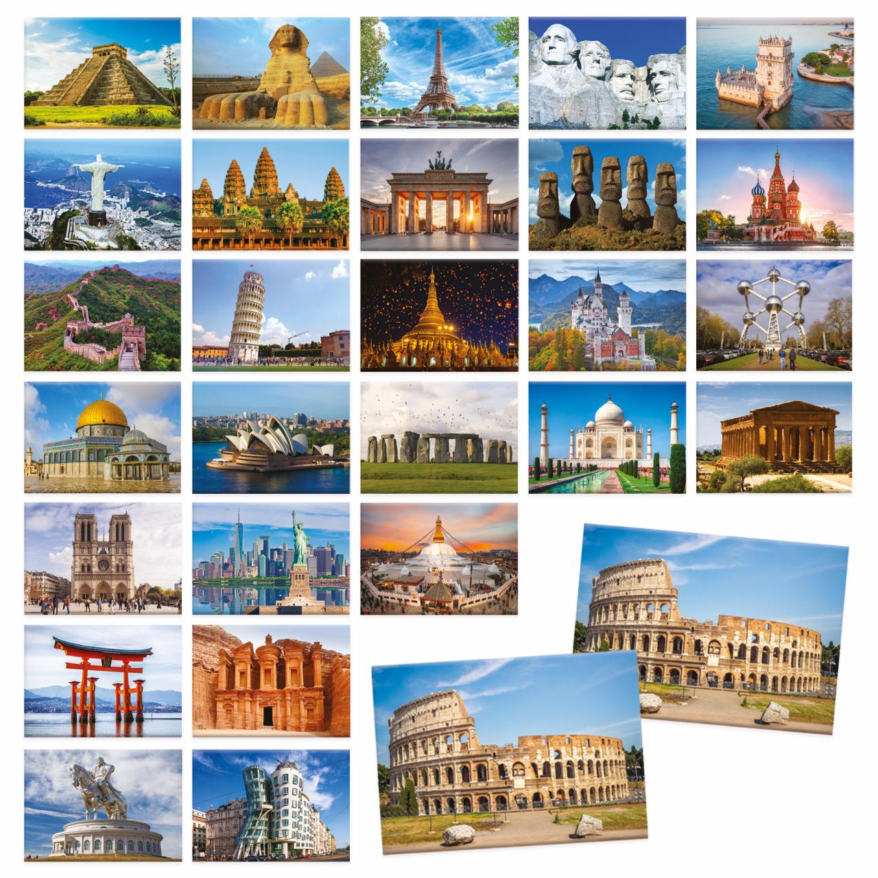 Gioco di Memoria Fotografica 108 Monument Cards 5+ Headu