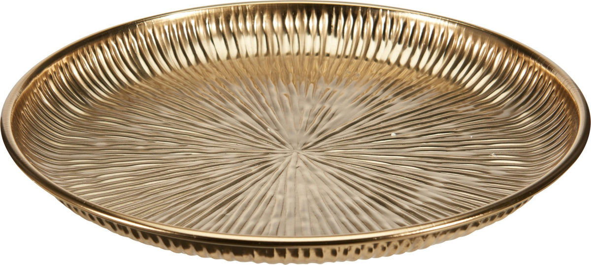 Metallteller 30 cm gold PERAGA CHRISTMAS