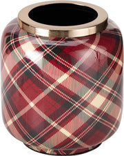 Vaso in ferro a quadretti 15 cm PERAGA CHRISTMAS
