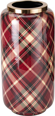 Vaso in ferro a quadretti 30 cm PERAGA CHRISTMAS