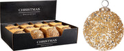 Pallina di Natale in vetro 10 cm oro PERAGA CHRISTMAS