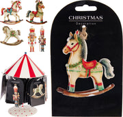 Pendente natalizio in metallo 8 cm modello assortito PERAGA CHRISTMAS