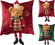 Cuscino con orso 40 x 40 cm modello assortito PERAGA CHRISTMAS