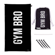 Telo Mare Gym Bro 160x80 cm Nero Bianco FISURA