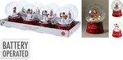 Sfera di neve con scena natalizia e LED bianco 12 x 12 x 17 cm PERAGA CHRISTMAS