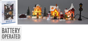 Villaggio natalizio 10 pezzi con LED PERAGA CHRISTMAS