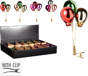 Palloncini decorativi con clip 13 cm modello assortito PERAGA CHRISTMAS