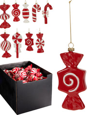 Pendente natalizio a caramella 8 x 6 x 8 cm modello assortito PERAGA CHRISTMAS