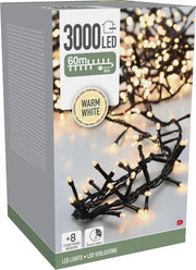 Catena luminosa 3000 LED bianco caldo con giochi di luce PERAGA CHRISTMAS