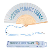 Ventaglio Fucking Climate Change 42.5x23cm Blu Fisura