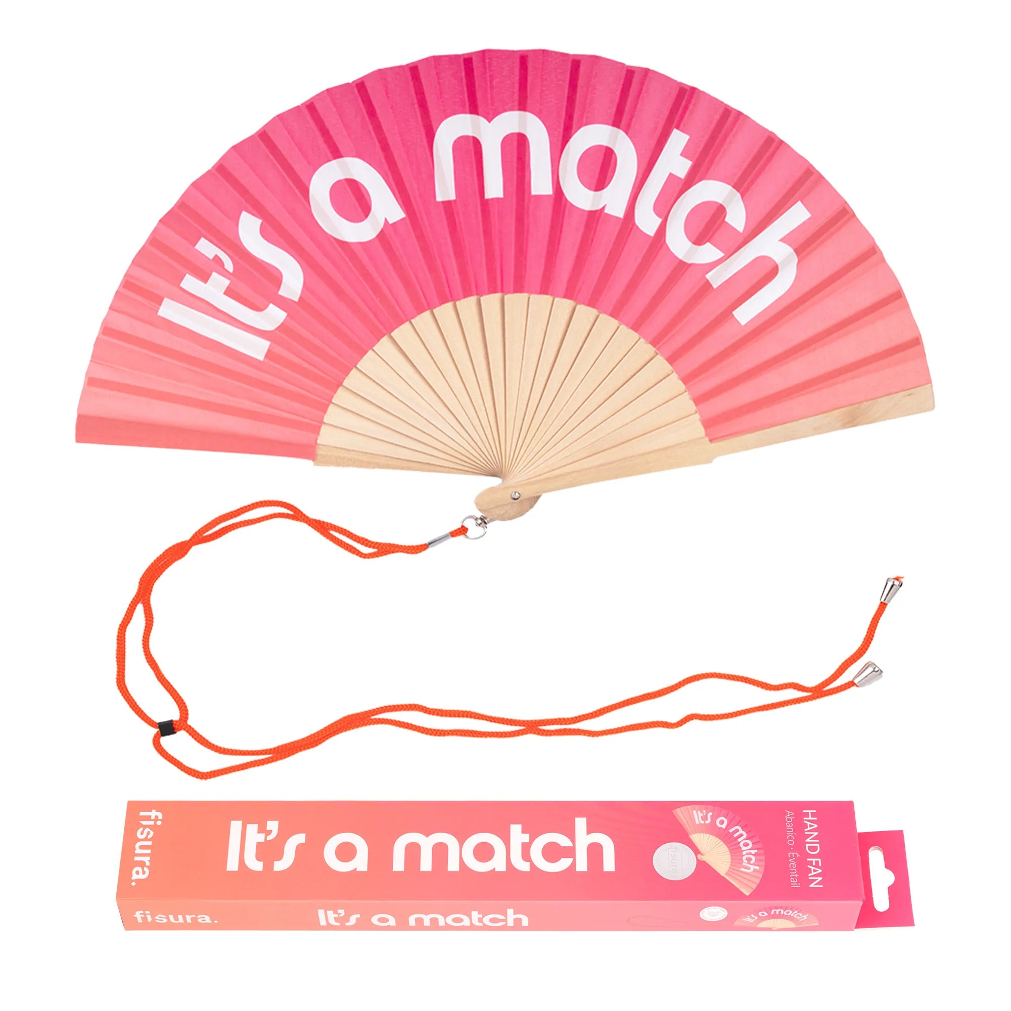 Ventaglio It's a Match 42.5x23cm Sfumato Rosa FISURA