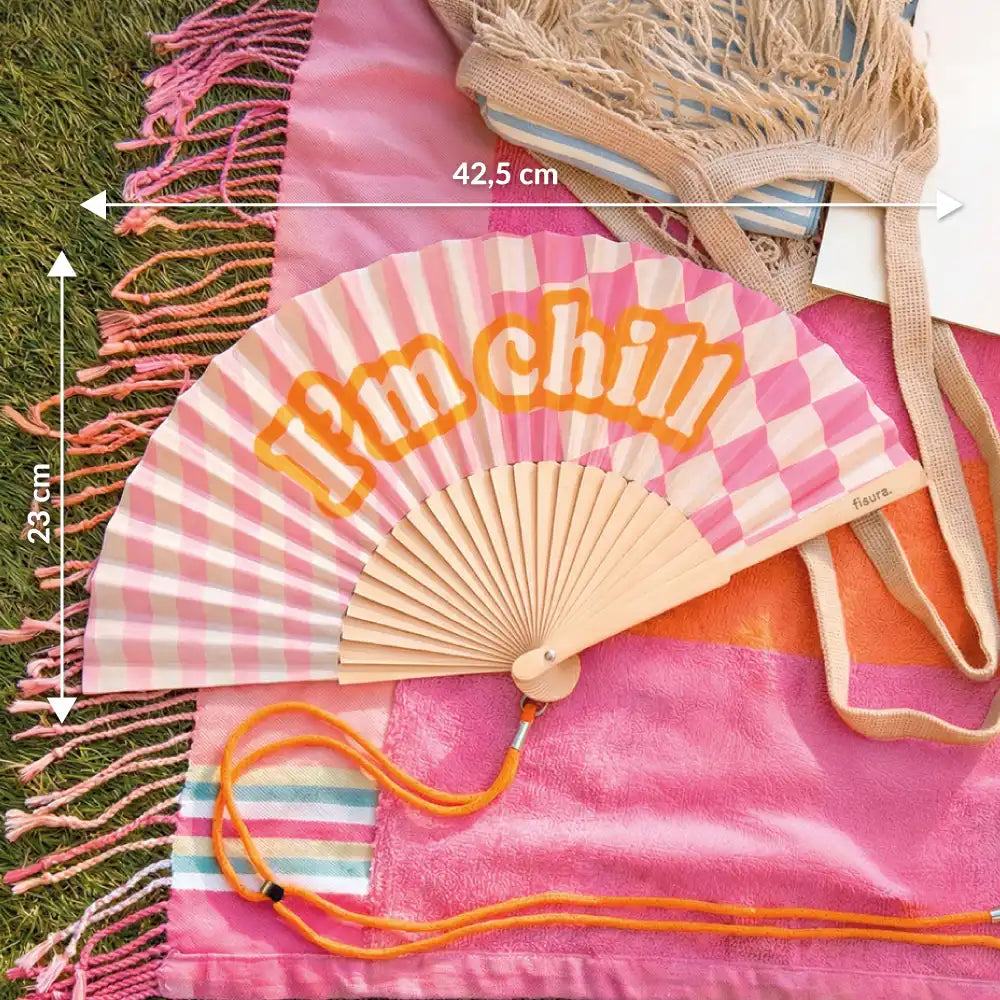 Ventaglio I'm Chill 42.5x23cm Blu FISURA