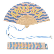 Ventaglio Après Sea 42.5x23cm Blu e Bianco FISURA