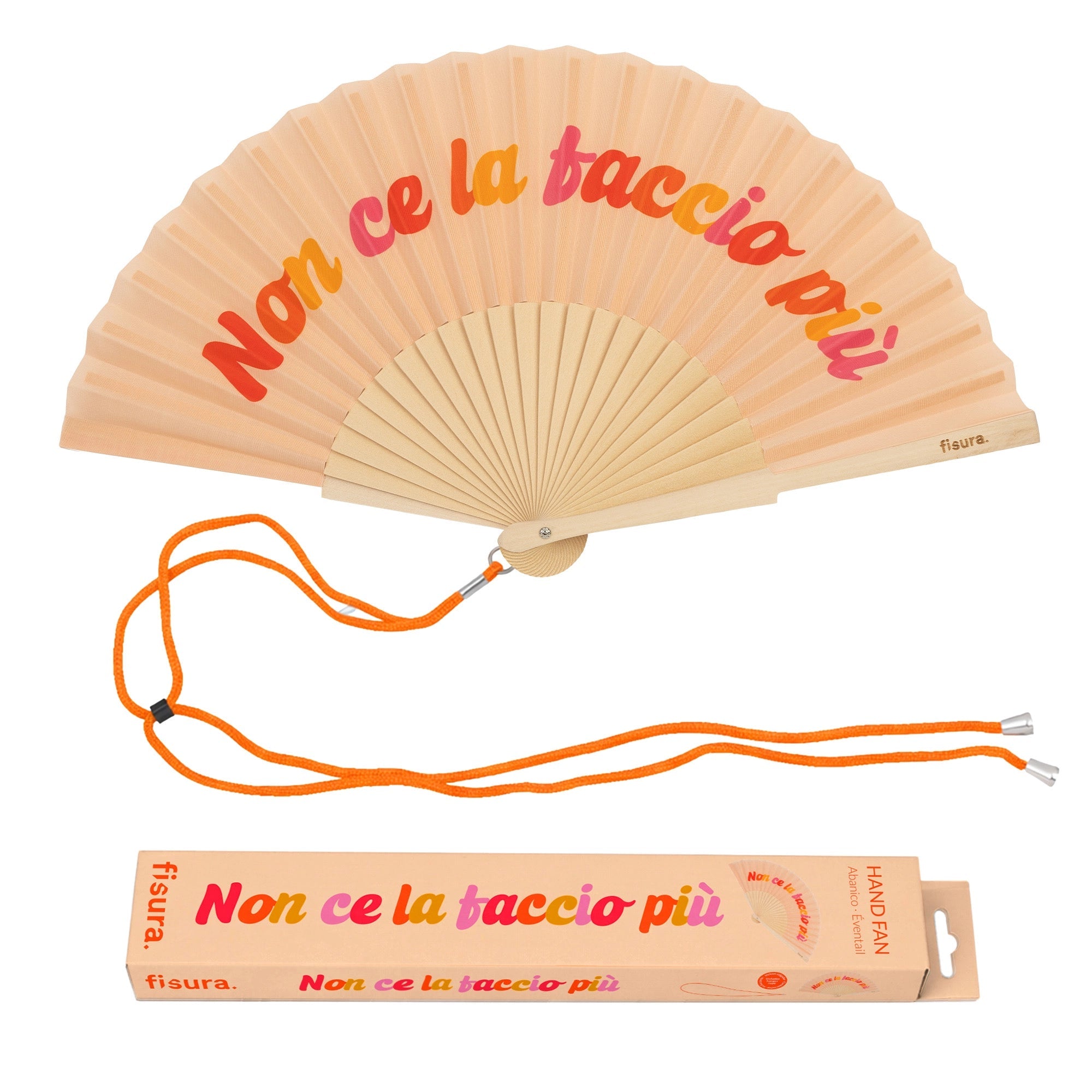 Ventaglio con Scritta Non Ce La Faccio Più 23cm Nero FISURA