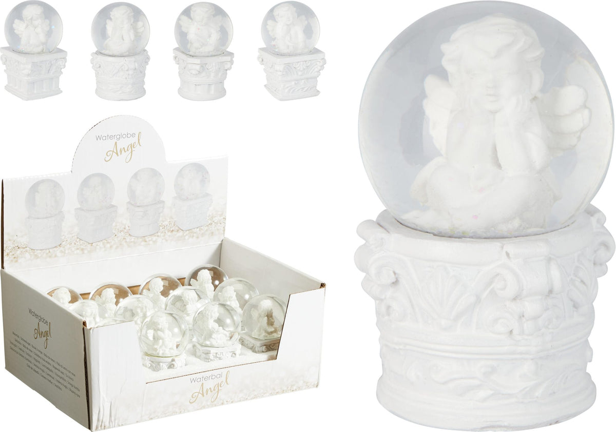 Wasserkugel mit Engel 4,5 cm transparent sortiertes Modell PERAGA CHRISTMAS
