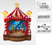 Circo in resina con LED 17,5 x 14,5 x 24 cm PERAGA CHRISTMAS