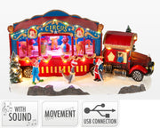 Camion da circo con LED 39 x 15,5 x 18,5 cm PERAGA CHRISTMAS