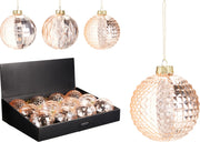 Pallina di Natale in rilievo 12 cm modello assortito PERAGA CHRISTMAS