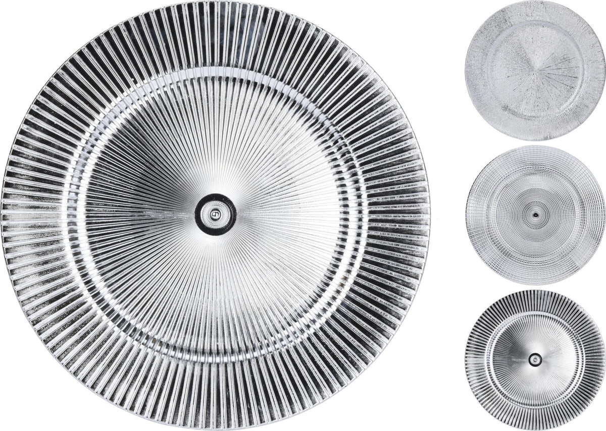 Platzset 33 cm silber sortiertes Modell PERAGA CHRISTMAS