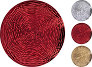 Sottopiatto 40 cm rosso oro o viola modello assortito PERAGA CHRISTMAS