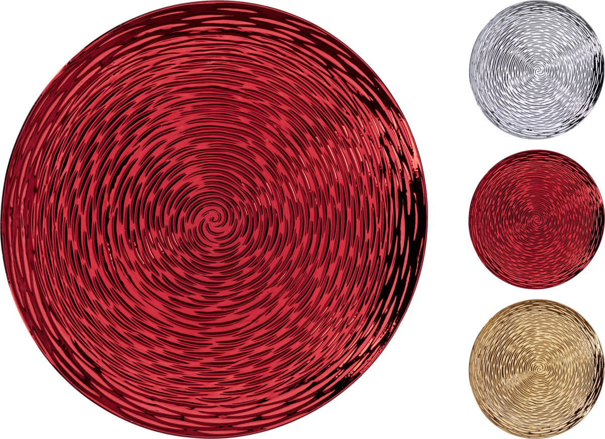 Platzunterlage 40 cm rot gold oder lila sortiertes Modell PERAGA CHRISTMAS