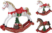 Cavallo a dondolo 17 cm modello assortito PERAGA CHRISTMAS