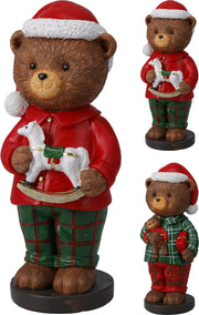 Orso in piedi in resina 22 cm modello assortito PERAGA CHRISTMAS