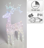 Renna in acrilico con 80 LED RGB 45 x 16 x 75 cm PERAGA CHRISTMAS