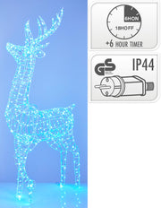 Renna con 376 LED RGB 77 x 24 x 150 cm PERAGA CHRISTMAS