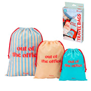 Set 3 Borse Organizzatrici da Viaggio Out of the Office Blu Fisura