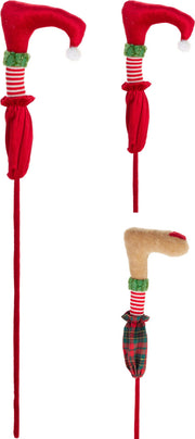 Gambe decorative su stecco 75 cm modello assortito PERAGA CHRISTMAS
