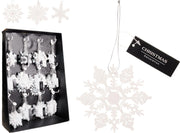 Fiocco di neve 10 cm bianco modello assortito PERAGA CHRISTMAS