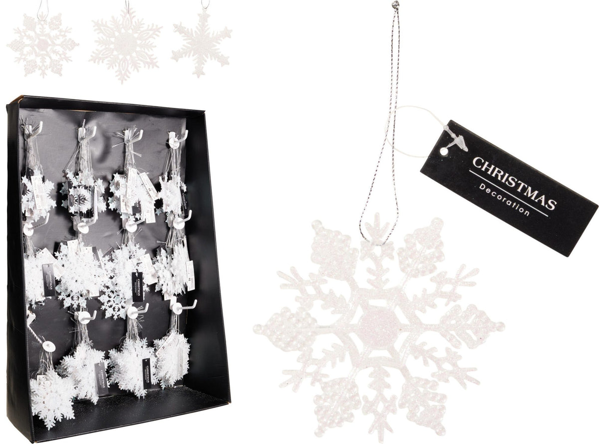 Schneeflocke 10 cm weiß sortiertes Modell PERAGA CHRISTMAS