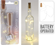 Tappo per bottiglia con filo luminoso 8 LED bianco caldo PERAGA CHRISTMAS