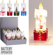 Candela con figura interna in acrilico D5 x H15 cm PERAGA CHRISTMAS