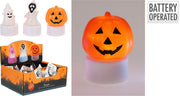 Candela tealight Halloween con LED 6 cm modello assortito PERAGA CHRISTMAS